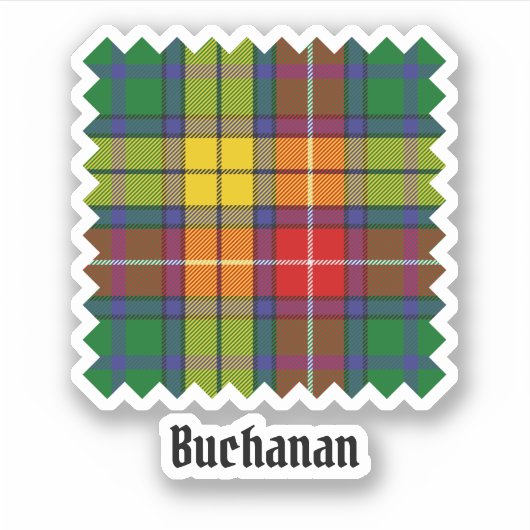 Clan Buchanan Tartan Sticker (Voorkant)
