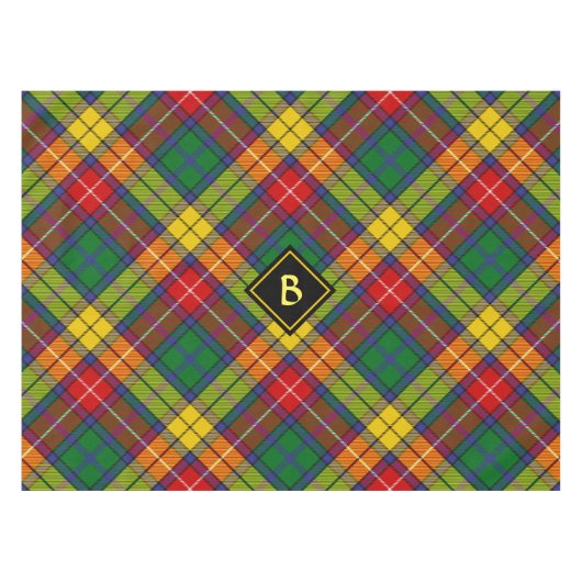 Clan Buchanan Tartan Tafelkleed (Voorkant (Horizontaal))