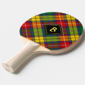 Clan Buchanan Tartan Tafeltennisbatje (Voorkant Gekanteld)