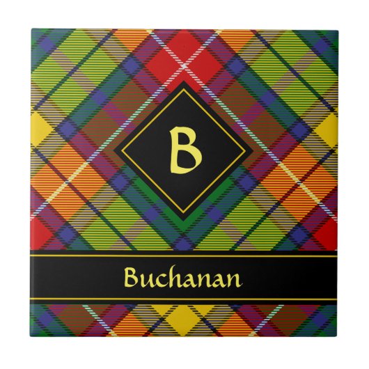 Clan Buchanan Tartan Tegeltje (Voorkant)