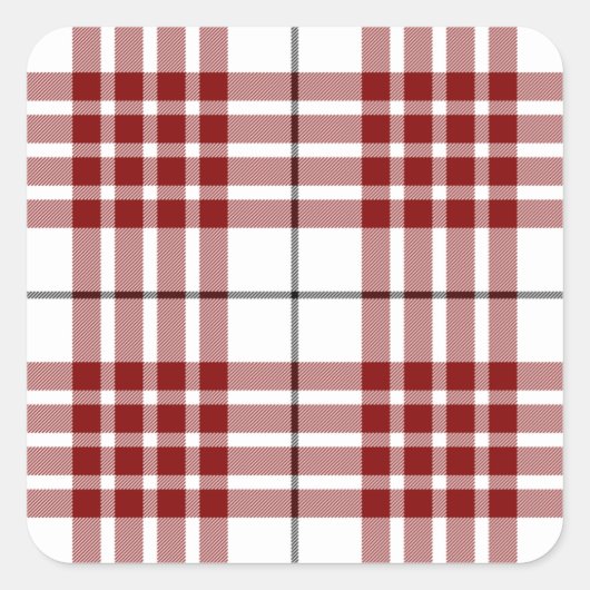 Clan Buchanan Tartan Vierkante Sticker (Voorkant)