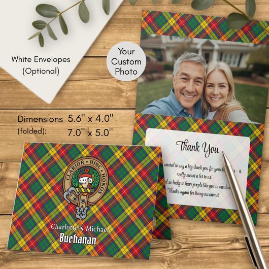 Clan Buchanan Wapen over Tartan