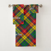 Clan Buchanan Wapen over Tartan Bad Handdoek (Insitu)