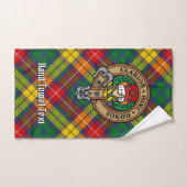 Clan Buchanan Wapen over Tartan Bad Handdoek (Handdoek)