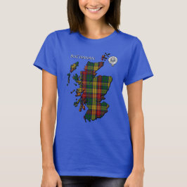 Clan Buchanan Wapen & Tartan Kaart T-shirt