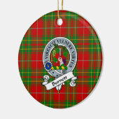Clan Burnett Ancient Badge Tartan Keramisch Ornament (Links)