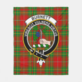 Clan Burnett Ancient Tartan Pset Fleece Deken (Voorkant)