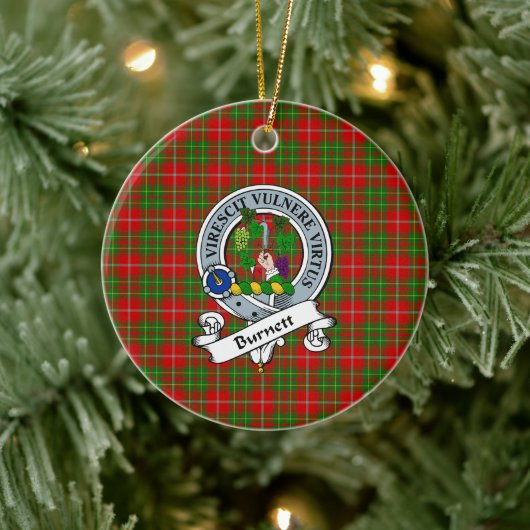 Clan Burnett Badge Tartan Pset Keramisch Ornament (Boom)