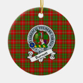 Clan Burnett Badge Tartan Pset Keramisch Ornament (Voorkant)