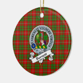 Clan Burnett Badge Tartan Pset Keramisch Ornament (Links)
