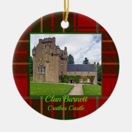 Clan Burnett Crathes Castle & Tartan Xmas Foto Keramisch Ornament