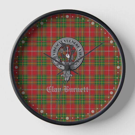 Clan Burnett Crest Badge & Tartan (Voorkant)