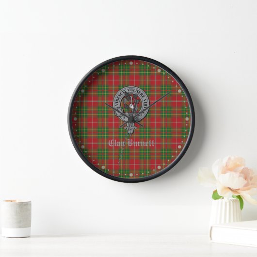 Clan Burnett Crest Badge & Tartan (Huis)