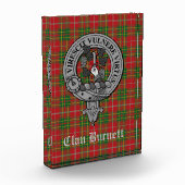 Clan Burnett Crest Badge & Tartan Acrylblok Fotoblokken (Links)