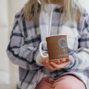 Clan Burnett Crest Badge & Tartan Koffiemok