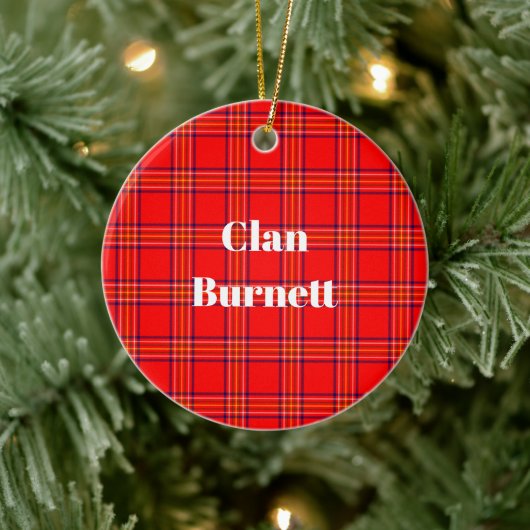 Clan Burnett Modern Tartan Keramisch Ornament (Boom)