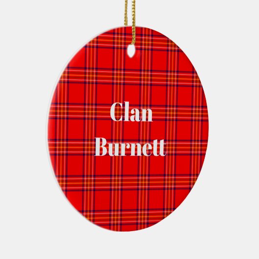 Clan Burnett Modern Tartan Keramisch Ornament (Rechts)