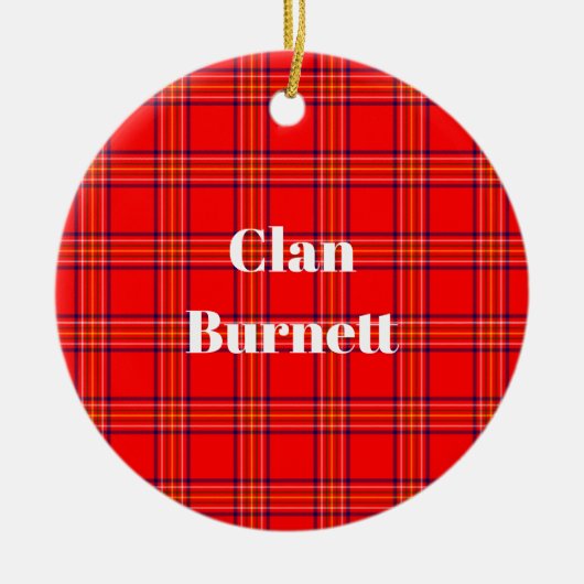 Clan Burnett Modern Tartan Keramisch Ornament (Voorkant)