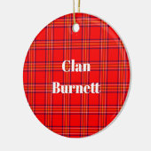 Clan Burnett Modern Tartan Keramisch Ornament (Links)