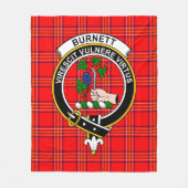Clan Burnett Modern Tartan Pset Fleece Deken (Voorkant)