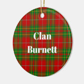 Clan Burnett Oude Tartan Keramisch Ornament (Links)