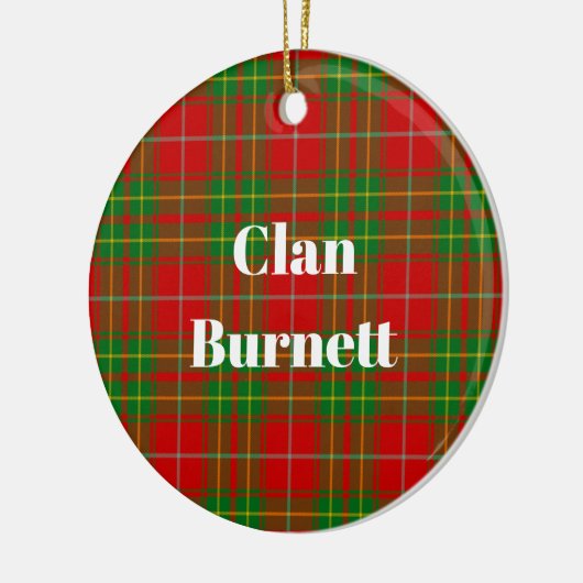 Clan Burnett Oude Tartan Keramisch Ornament (Links)
