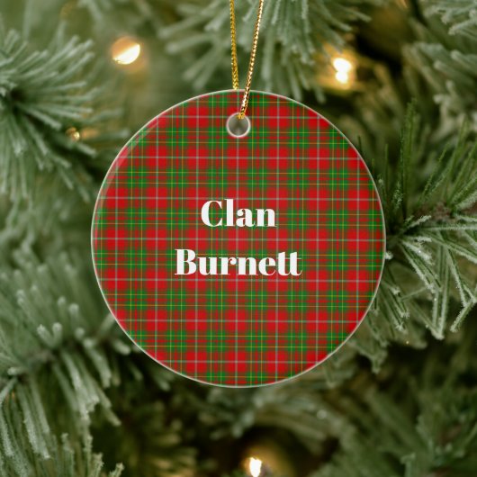 Clan Burnett Plaid Keramisch Ornament (Boom)