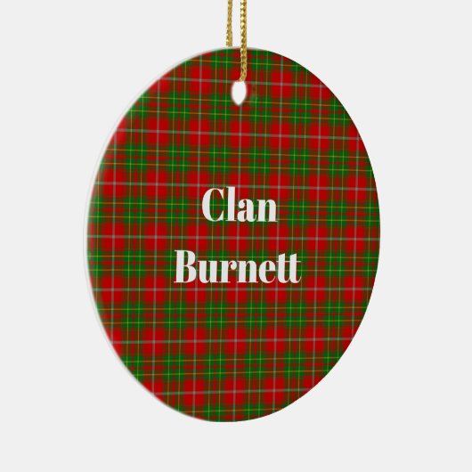 Clan Burnett Plaid Keramisch Ornament (Rechts)