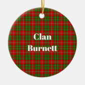 Clan Burnett Plaid Keramisch Ornament (Voorkant)