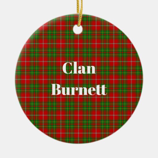 Clan Burnett Plaid Keramisch Ornament (Voorkant)