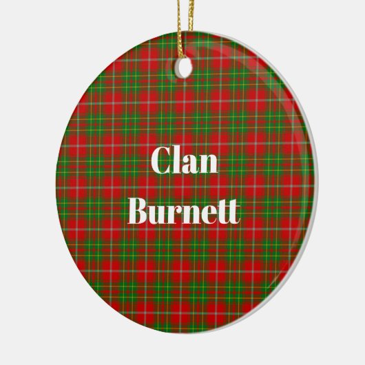 Clan Burnett Plaid Keramisch Ornament (Links)