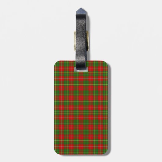 Clan Burnett Tartan Bagagelabel (Achterkant verticaal)
