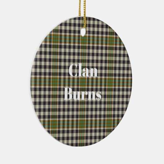 Clan Burns Check Tartan Keramisch Ornament (Rechts)