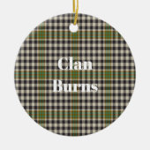 Clan Burns Check Tartan Keramisch Ornament (Voorkant)