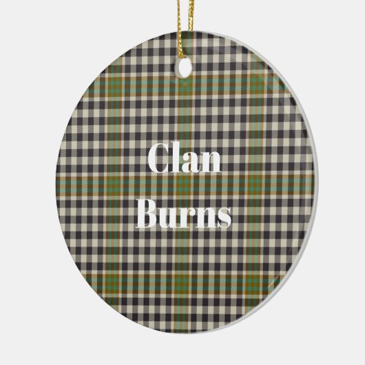 Clan Burns Check Tartan Keramisch Ornament (Links)