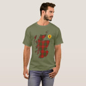 Clan Burns [EDIT] Tartan Map T-shirt (Voorkant volledig)