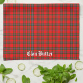 Clan Butter Tartan gepersonaliseerd Theedoek (Gevouwen)