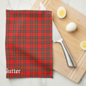 Clan Butter Tartan gepersonaliseerd Theedoek (Quarter Fold)