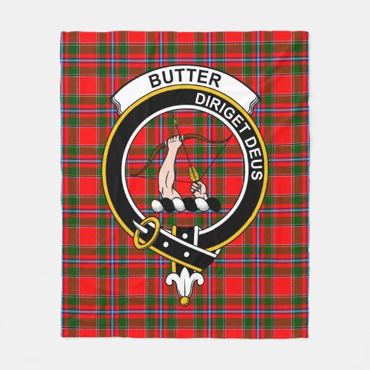 Clan Butter Tartan Pset Fleece Deken (Voorkant)