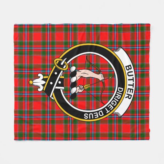 Clan Butter Tartan Pset Fleece Deken (Voorkant (Horizontaal))