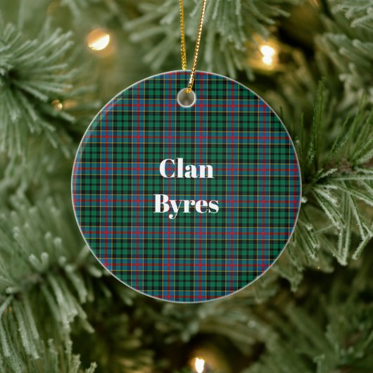 Clan Byres Tartan Keramisch Ornament (Boom)