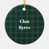 Clan Byres Tartan Keramisch Ornament (Voorkant)