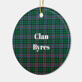 Clan Byres Tartan Keramisch Ornament (Links)