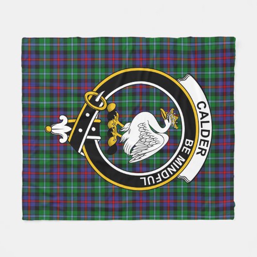 Clan Calder-Campbell Tartan Plaid Fleece Deken (Voorkant (Horizontaal))