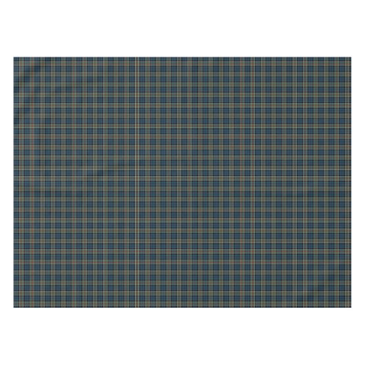 Clan Calhoun Navy Blauw en Groen Schots Tartan Tafelkleed (Voorkant (Horizontaal))