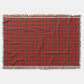 Clan Cameron Bright Red Tartan Deken (Voorkant)