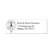 Clan Cameron Crest & Address Self-Inking Stamp Zelfinktende Stempel (Design)