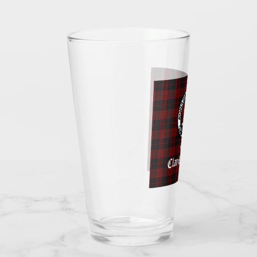 Clan Cameron Crest Badge & Tartan Glas (Rechts)