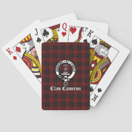 Clan Cameron Crest Badge & Tartan Pokerkaarten