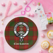 Clan Cameron Crest en Tartan Papieren Bordje (Feest)